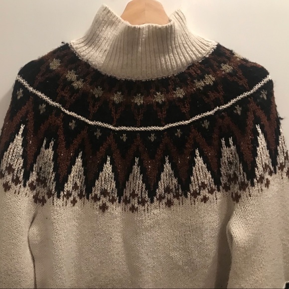 Free People Tunic Mock-neck Bell Sleeve Sweater Fits like a MEDIUM - Picture 2 of 5